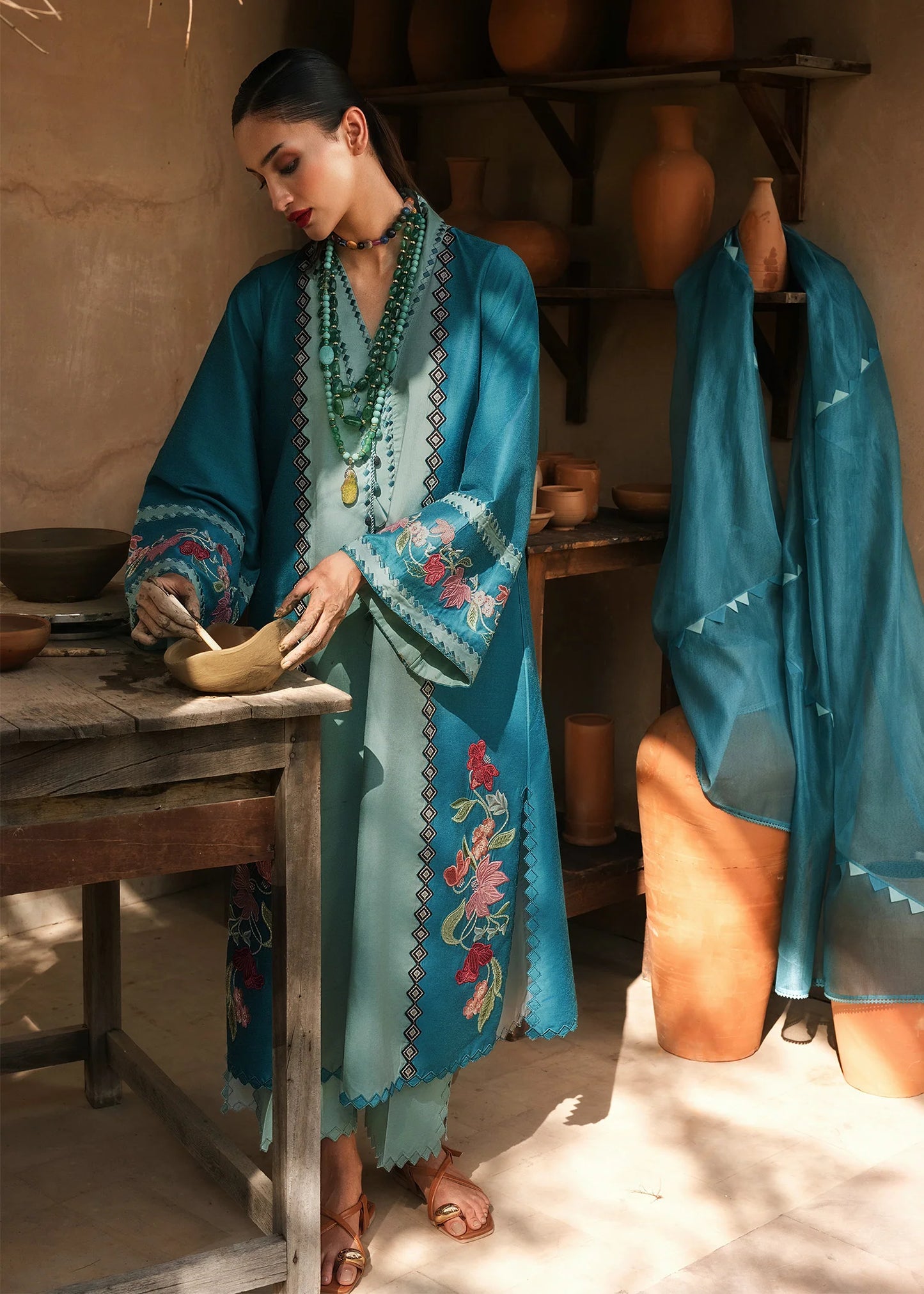 Rani Vogue (Turquoise) | Crimson Mitti Winter Pret Collection 2025