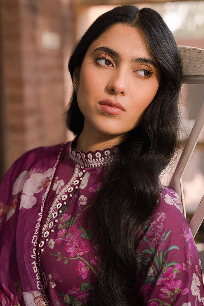 IRIS MAUVE | Cross Stitch | Unstitched Eid Lawn 2024