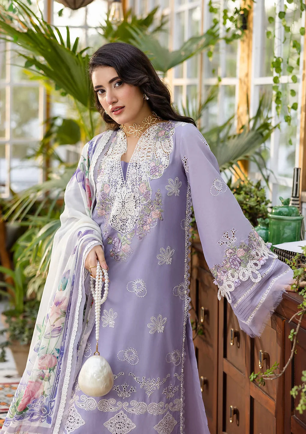 EEC-5A LAVENDER LOVE | Elaf | E Craft Chikankari Collection 2025