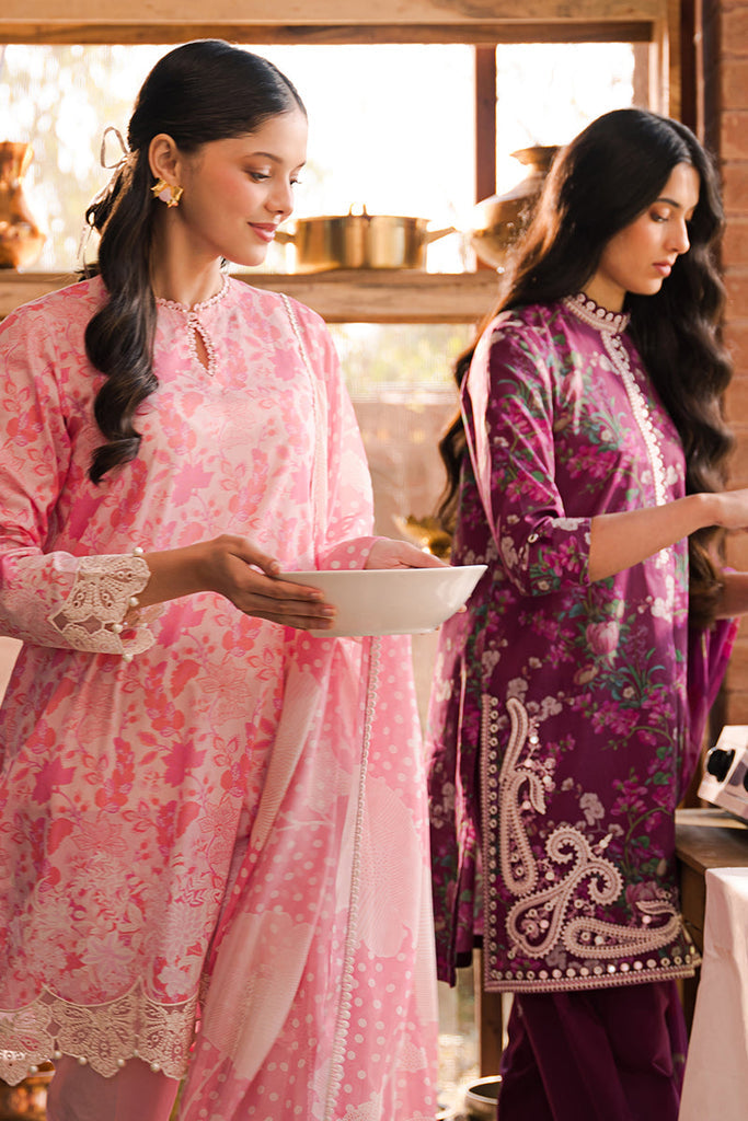 IRIS MAUVE | Cross Stitch | Unstitched Eid Lawn 2024