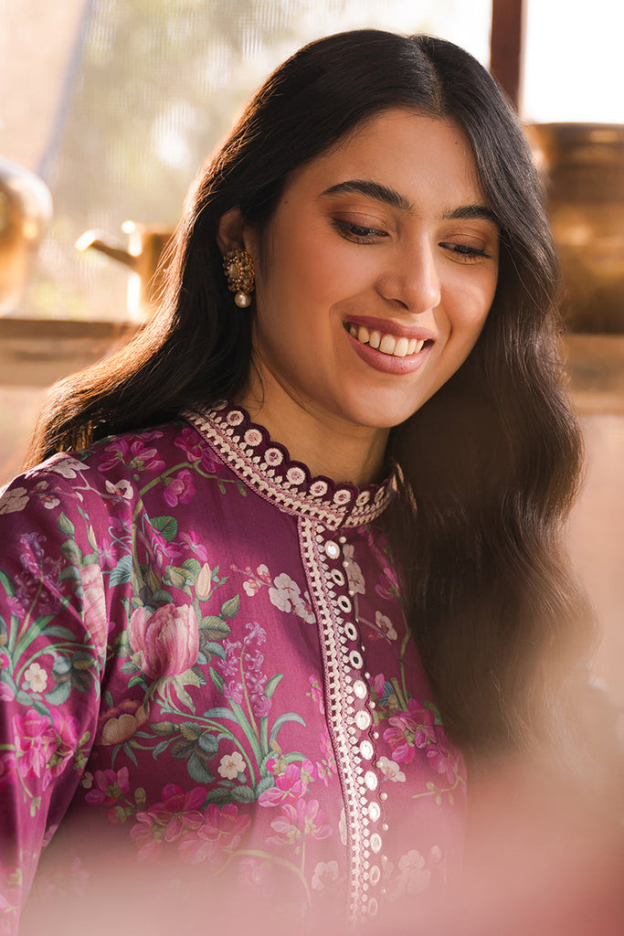 IRIS MAUVE | Cross Stitch | Unstitched Eid Lawn 2024