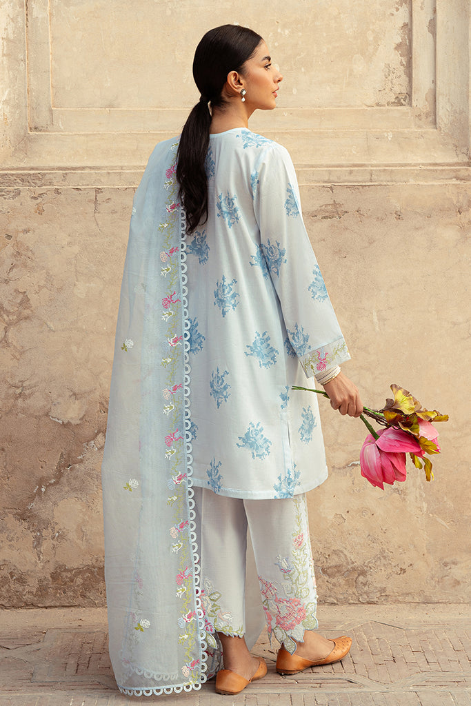 DAWN MIST | Cross Stitch | Unstitched Premium Lawn 2024