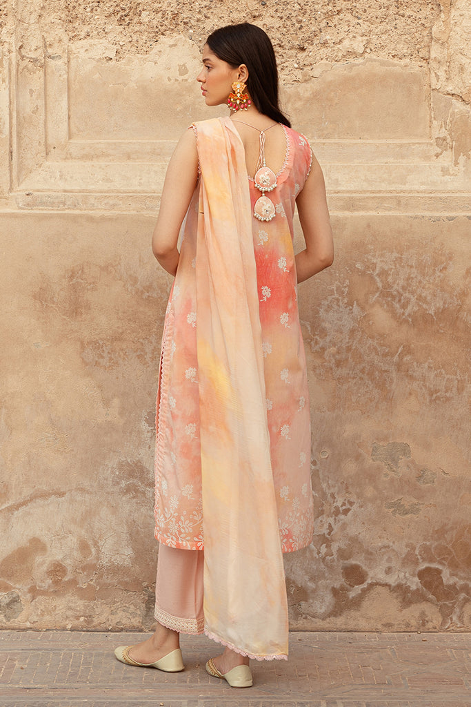 PEACH BLUSH | Cross Stitch | Unstitched Premium Lawn 2024