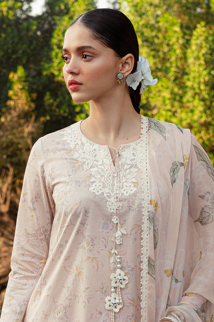SILVER PEONY | Cross Stitch | Unstitched Premium Lawn 2024