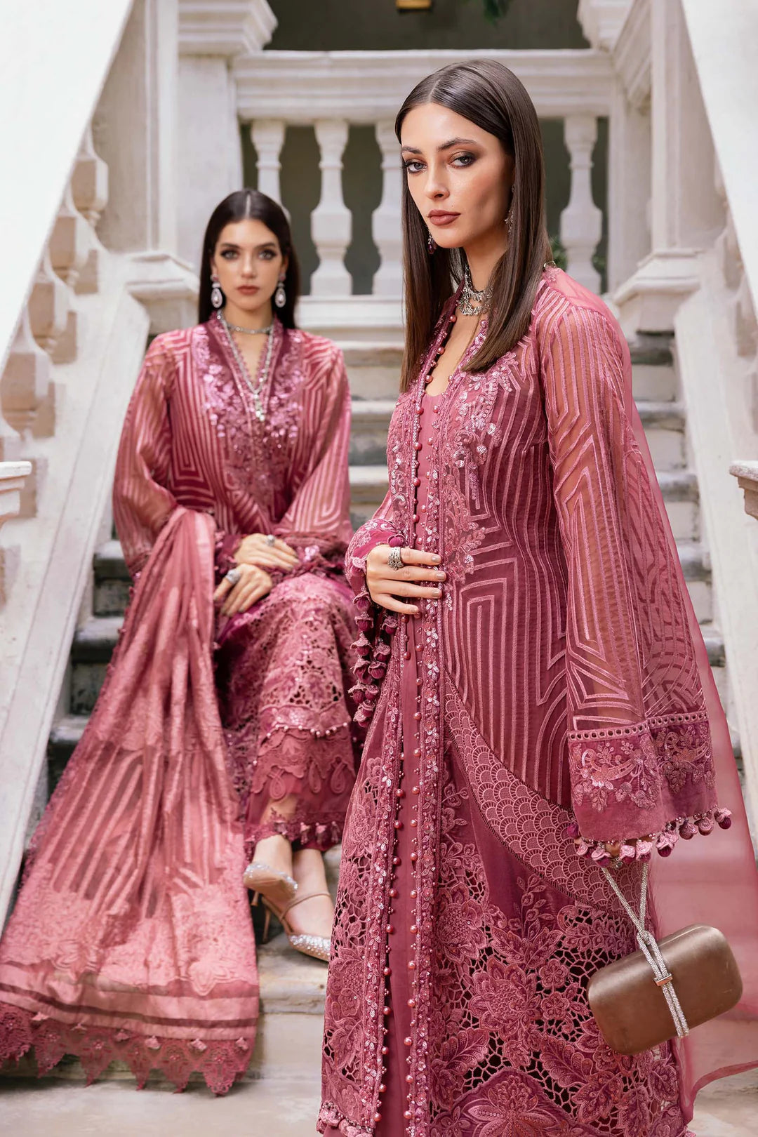 WL-1304- Ash pink | Maria B Winter Luxe Collection 2025