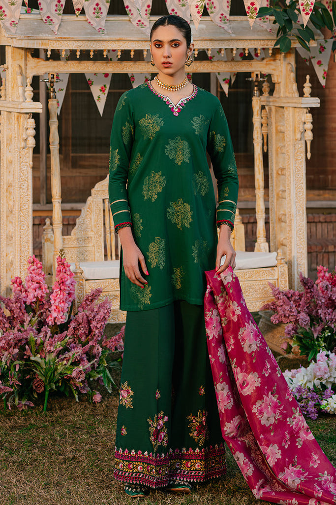 OPULENT GREEN | Cross Stitch | Unstitched Eid Lawn 2024
