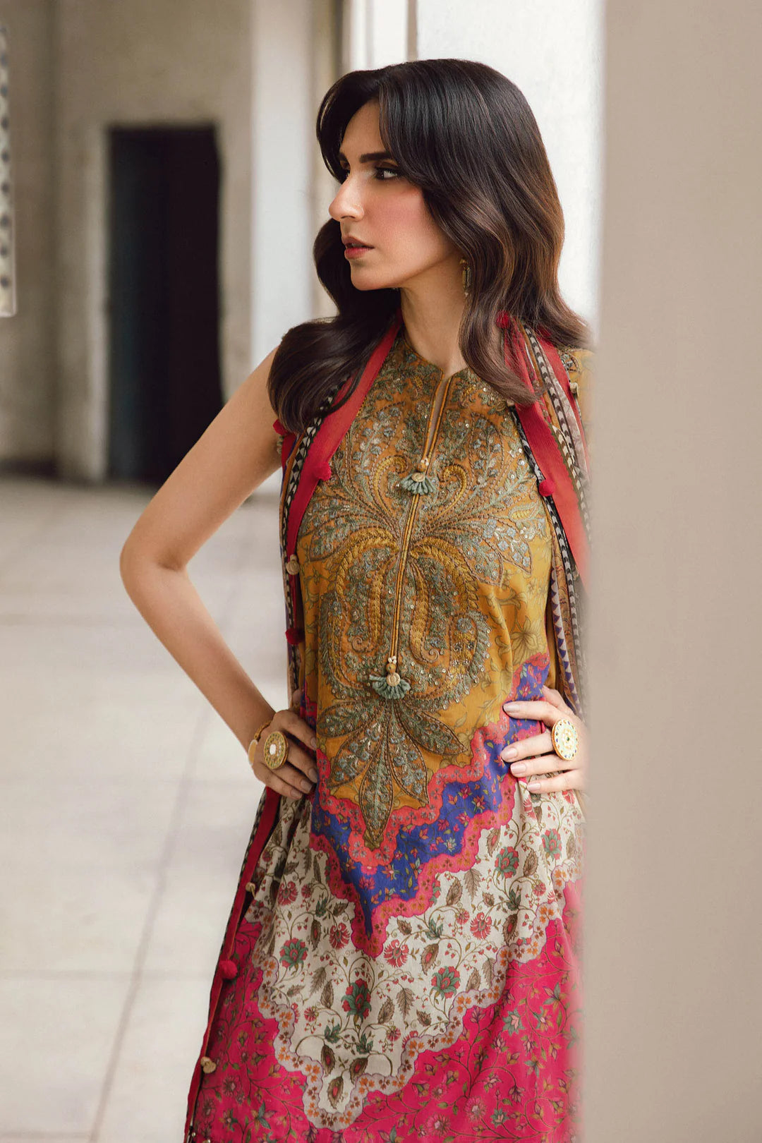 Maria B Mprints Rani Mahal Fall | Design # 10A Unstitched | Collection 2025