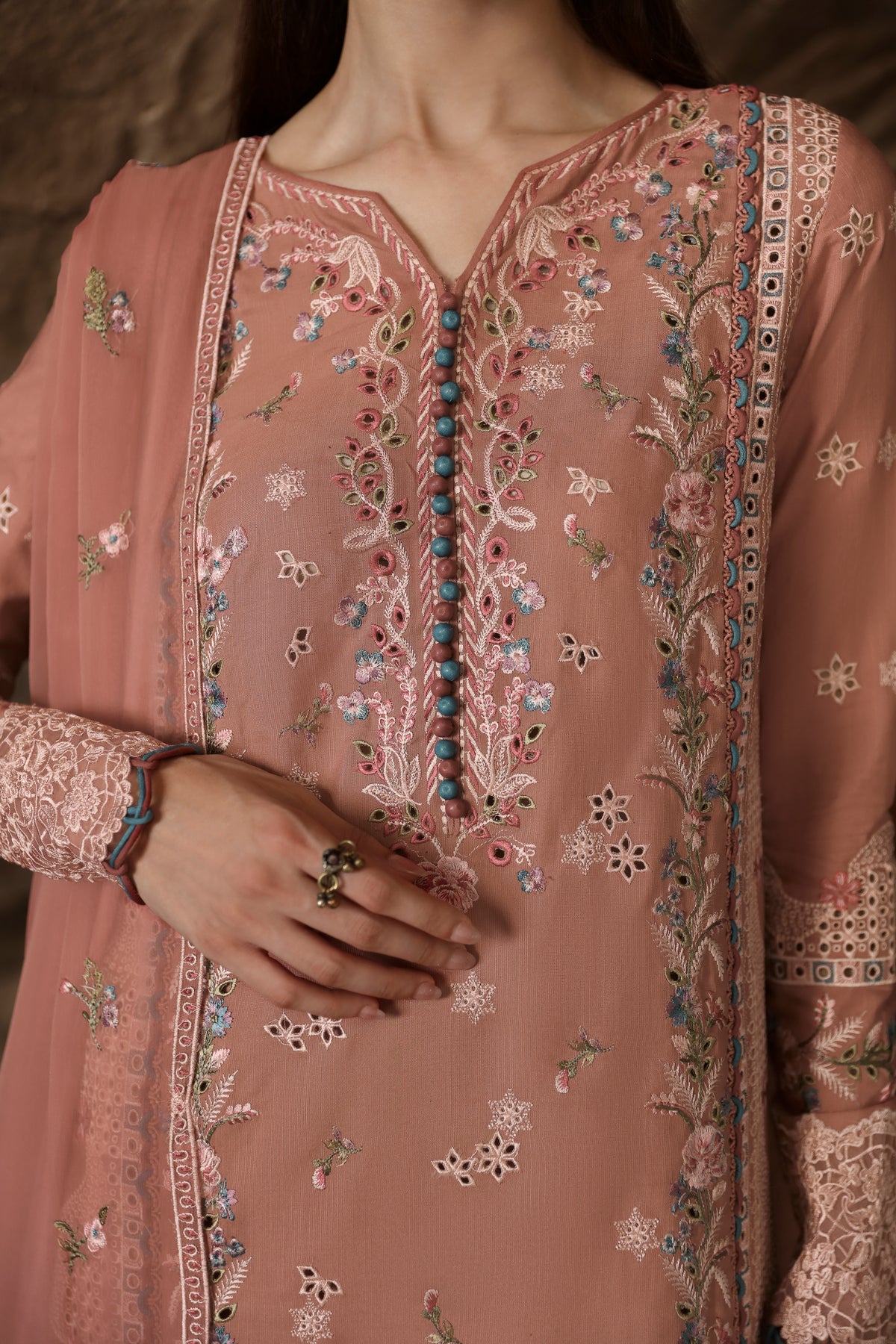 LM-03 LUAN | Qalamkar | Qlinekari Linen Collection 2024