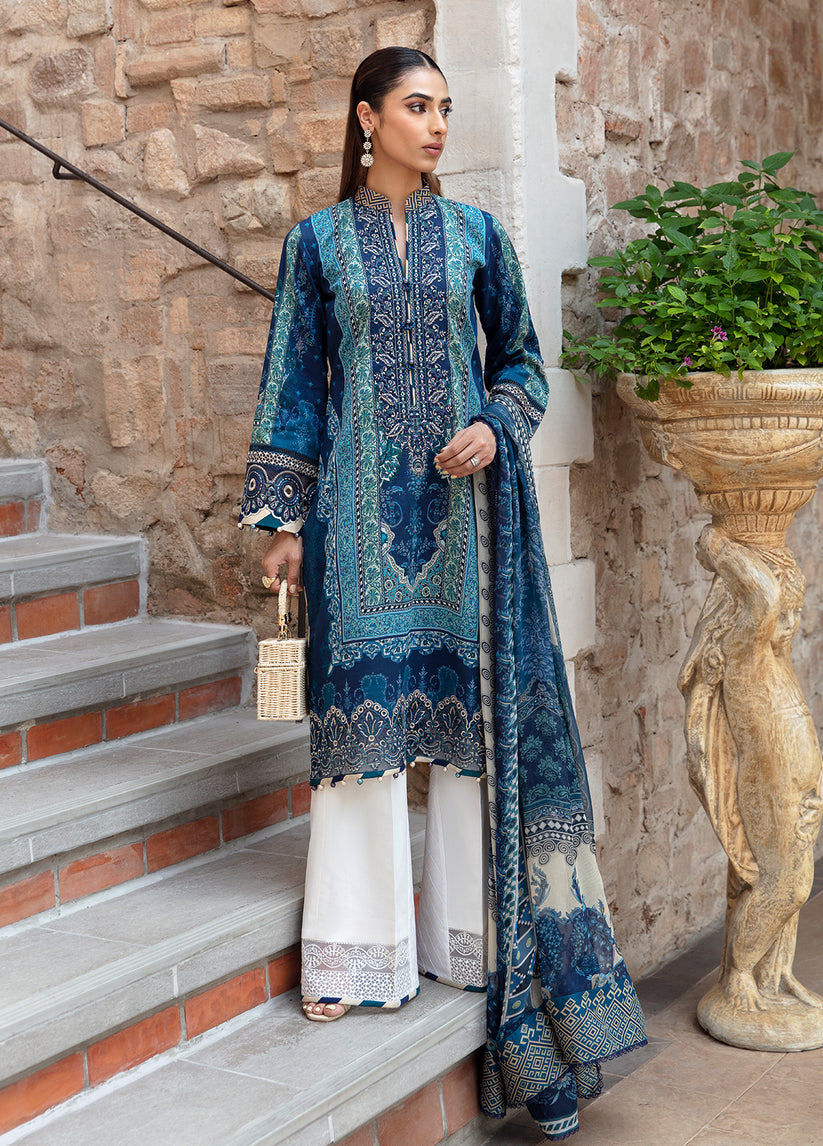 AZUR (GL-L-24V1-08) | Gulaal | Springtime Ballet Unstitched Lawn 2024