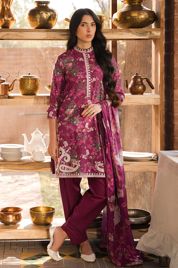 IRIS MAUVE | Cross Stitch | Unstitched Eid Lawn 2024