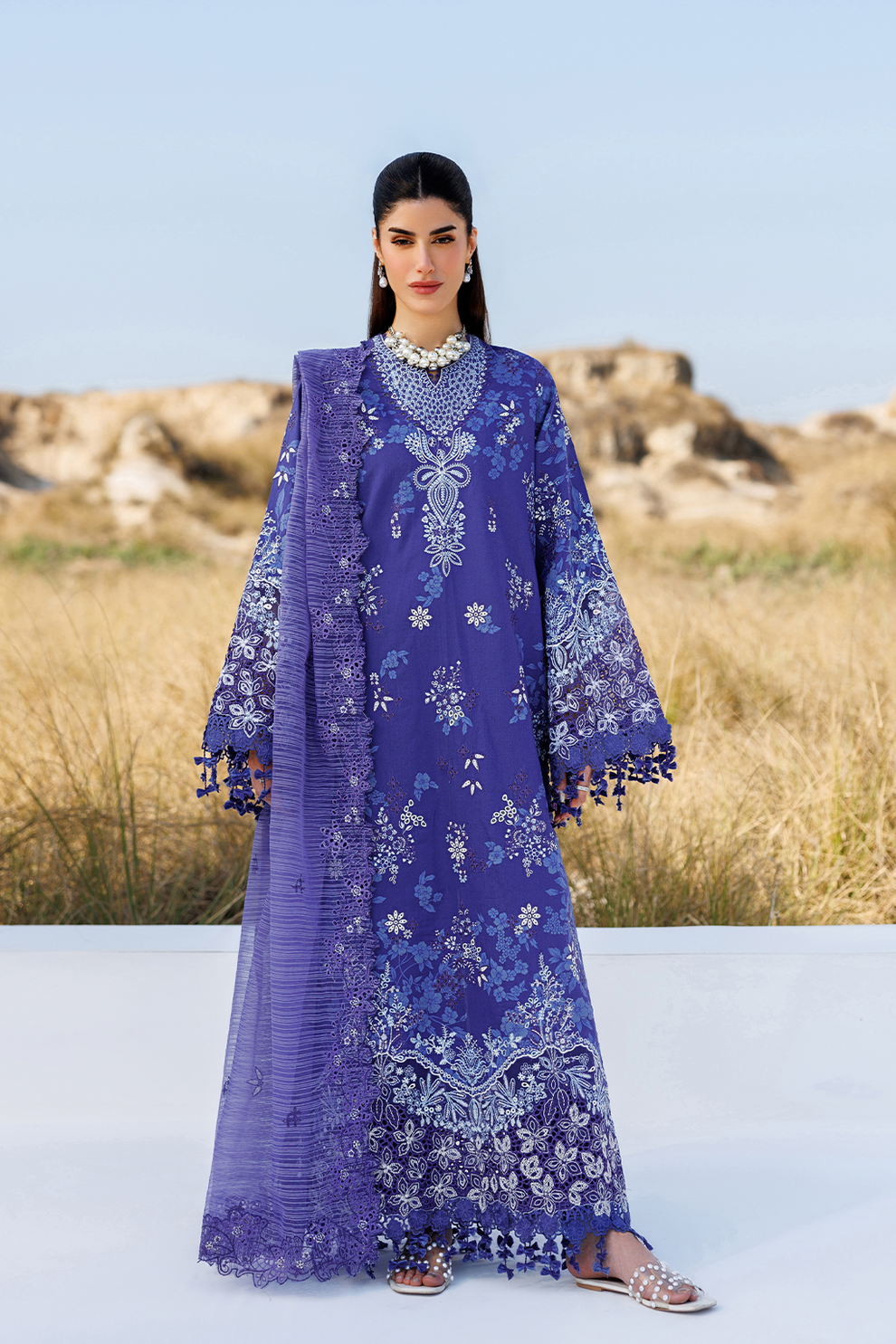 PETAL PULSE |  Emaan Adeel | Sunlit Groove Luxury Lawn Unstitched Collection 2026