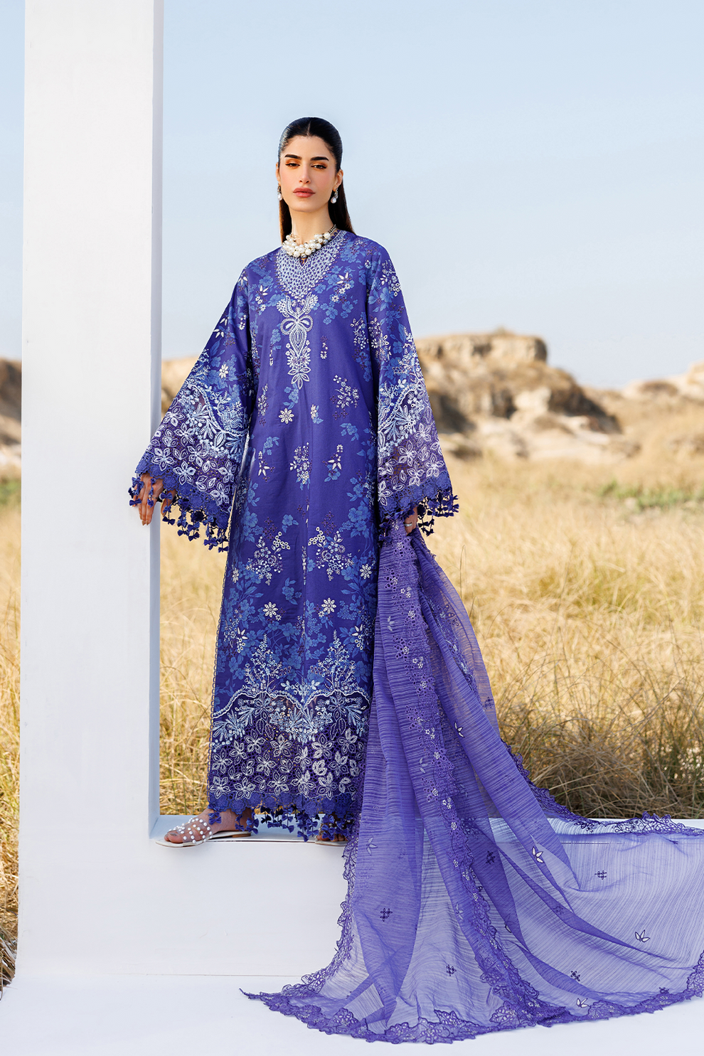 PETAL PULSE |  Emaan Adeel | Sunlit Groove Luxury Lawn Unstitched Collection 2026