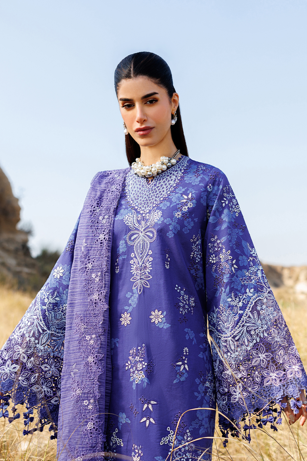 PETAL PULSE |  Emaan Adeel | Sunlit Groove Luxury Lawn Unstitched Collection 2026