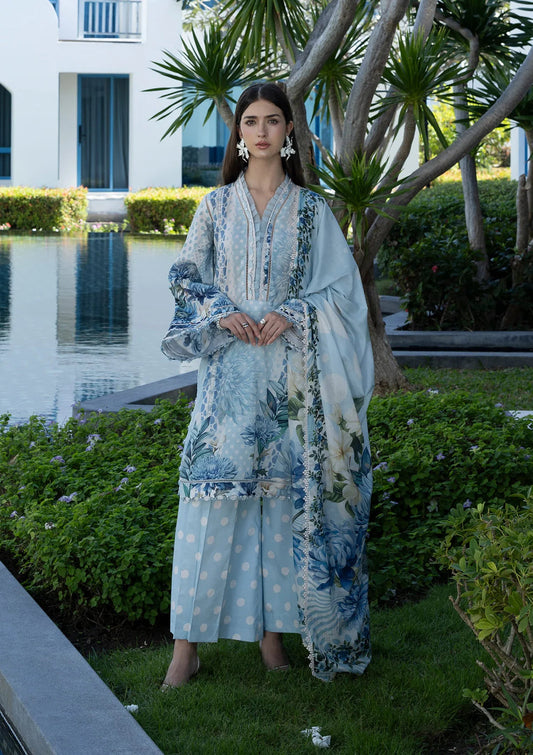 EPN-1A OCEAN PETALS | Elaf | Santorini Prints Lawn Unstitched Collection 2026
