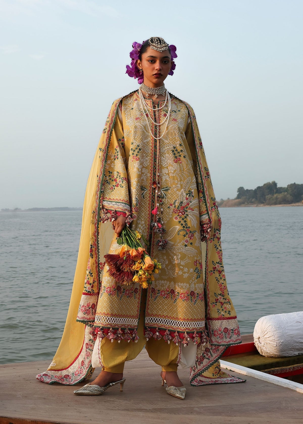 Ochre | Hussain Rehar | Kalabagh Luxury Lawn Collection 2026