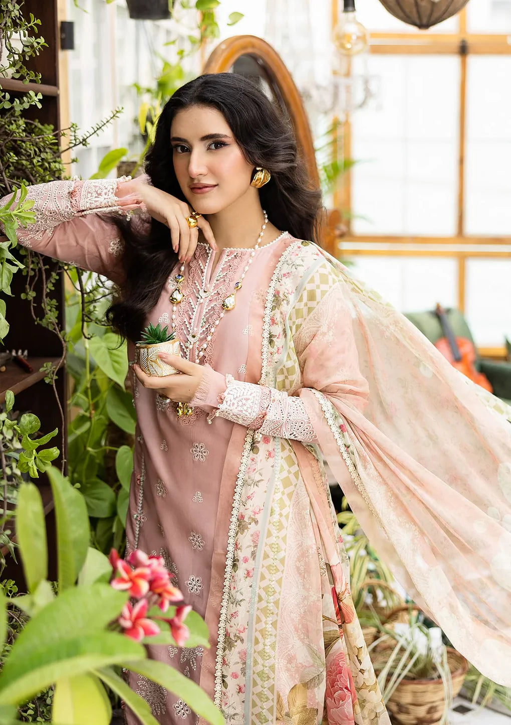 EEC-1A FOREVER BLUSH | Elaf | E Craft Chikankari Collection 2025