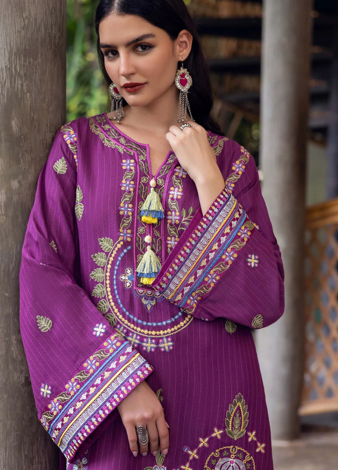 PLUM SWIRL | Mushq | Symphony Hemline Karandi Winter Collection 2025