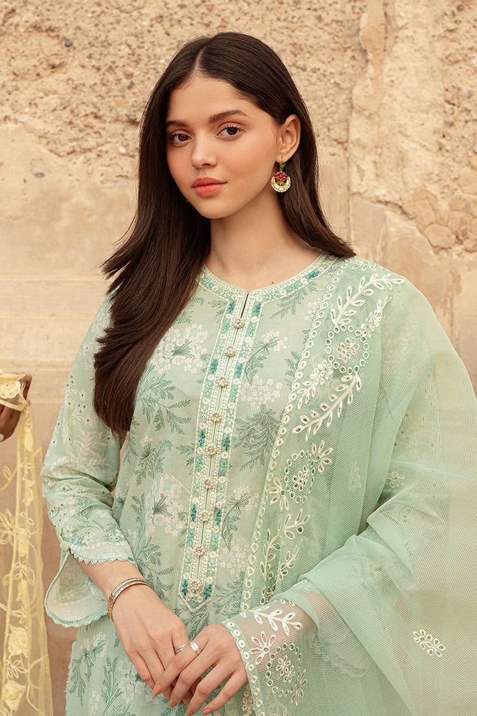 ICE LILY | Cross Stitch | Unstitched Premium Lawn 2024