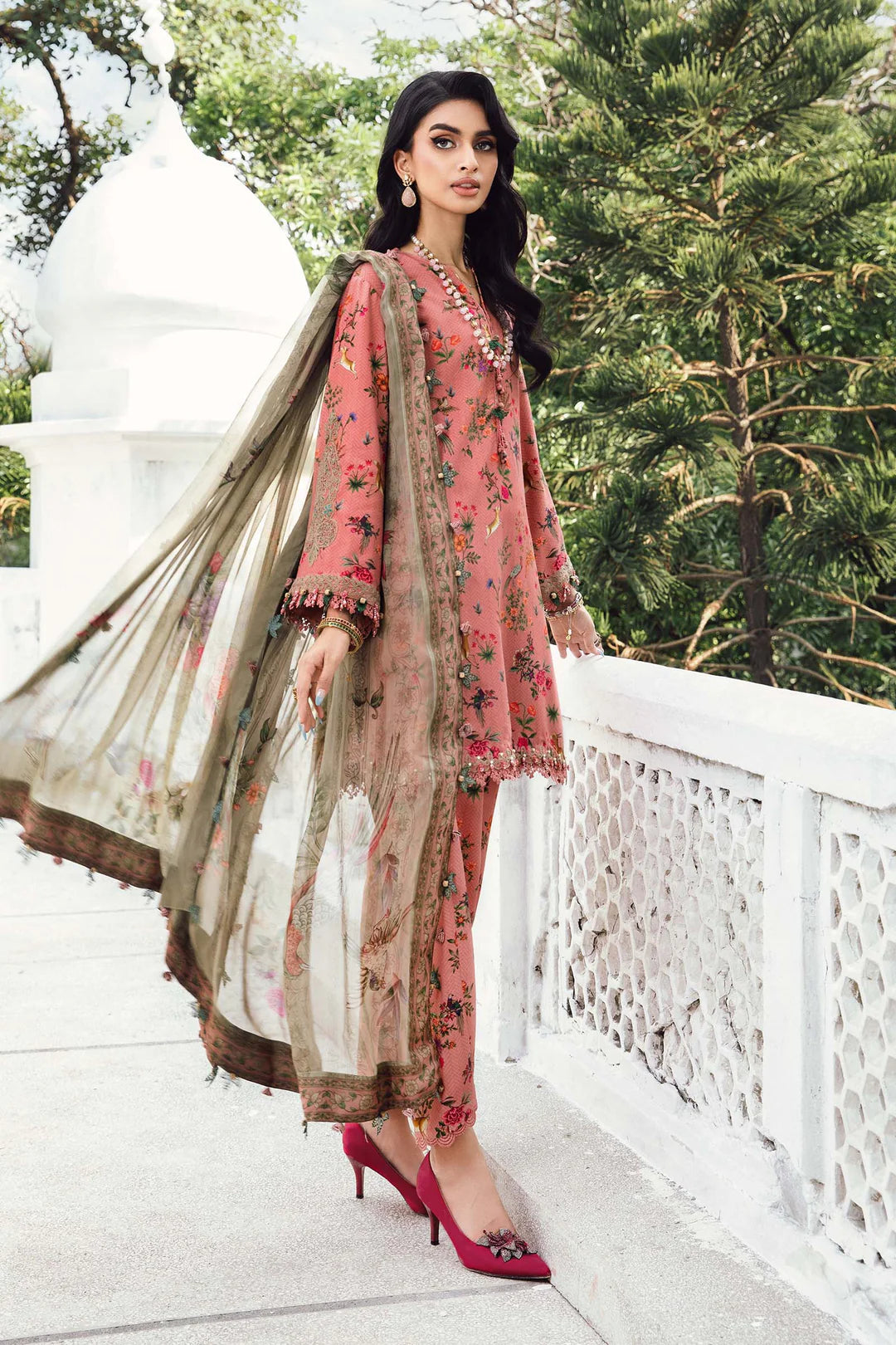 Maria B Mprints Rani Mahal Fall | Design # 7A Unstitched | Collection 2025