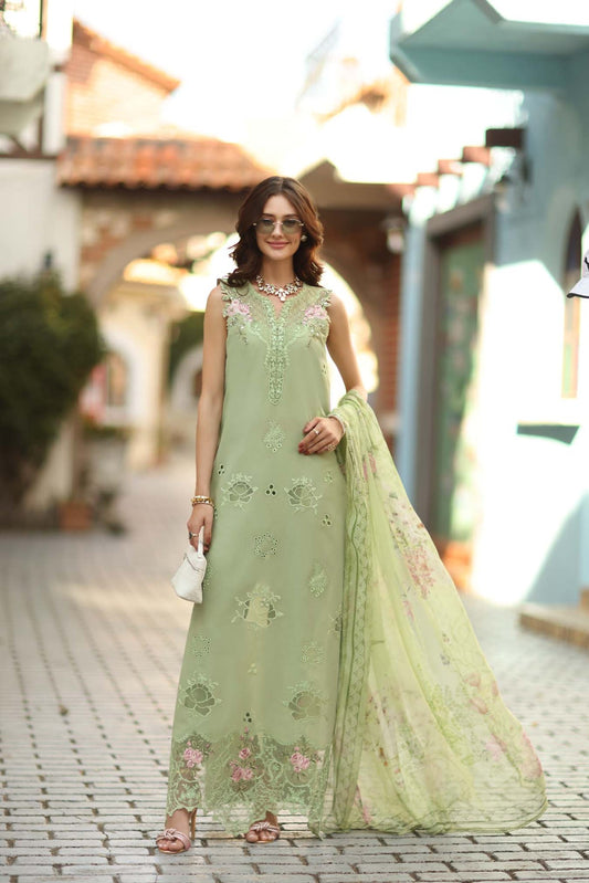 D3 - A - Pistachio | Saadia Asad | Noor Luxe Chikankari Collection 2026 
