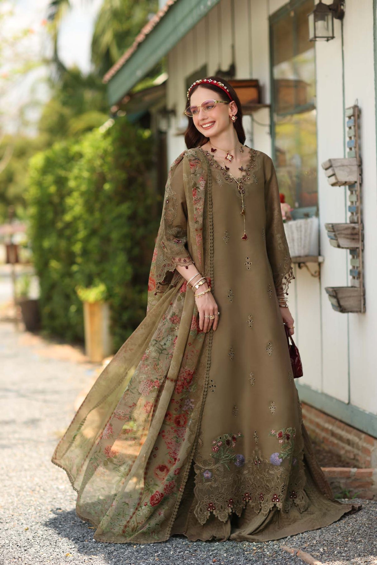 D8 – Mocha Sienna | Saadia Asad | Noor Eid Luxury Printskhas Collection 2026