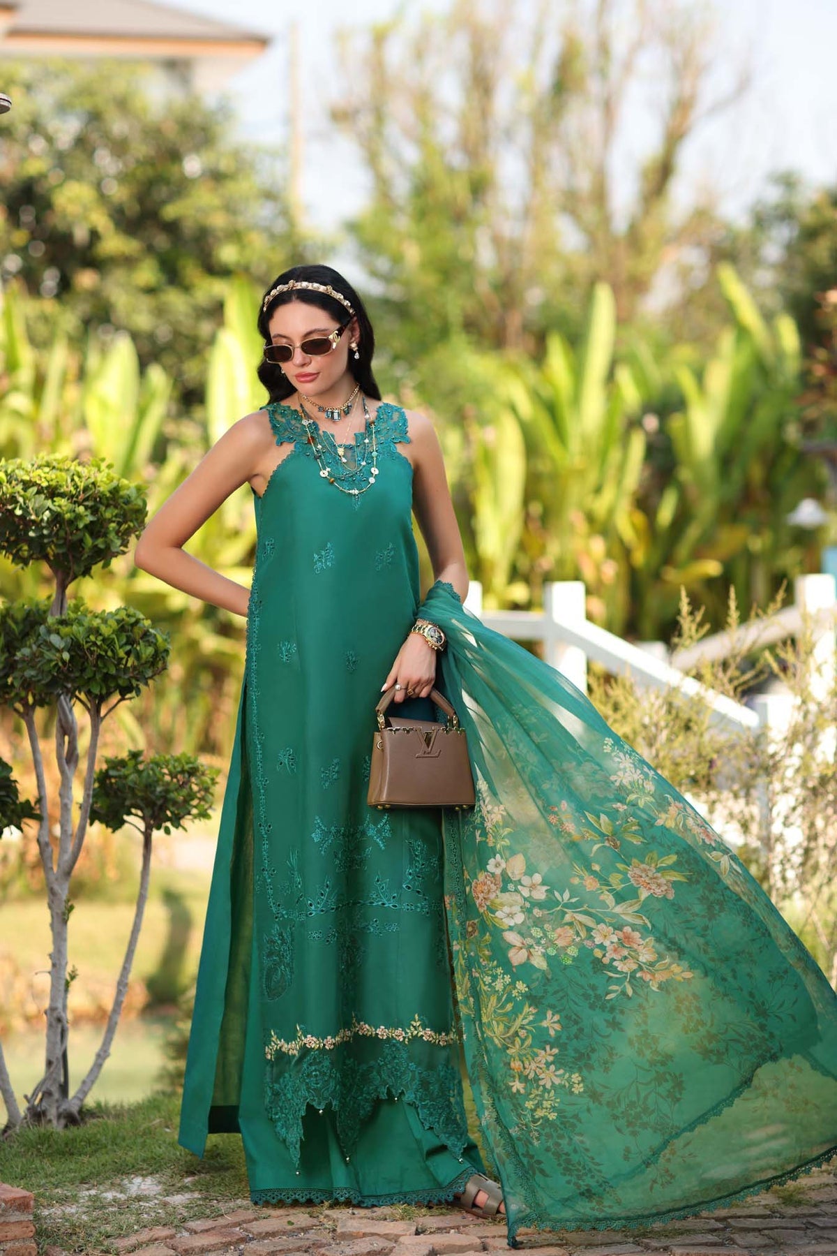 D2 – Peacock Green | Saadia Asad | Noor Eid Luxury Printskhas Collection 2026