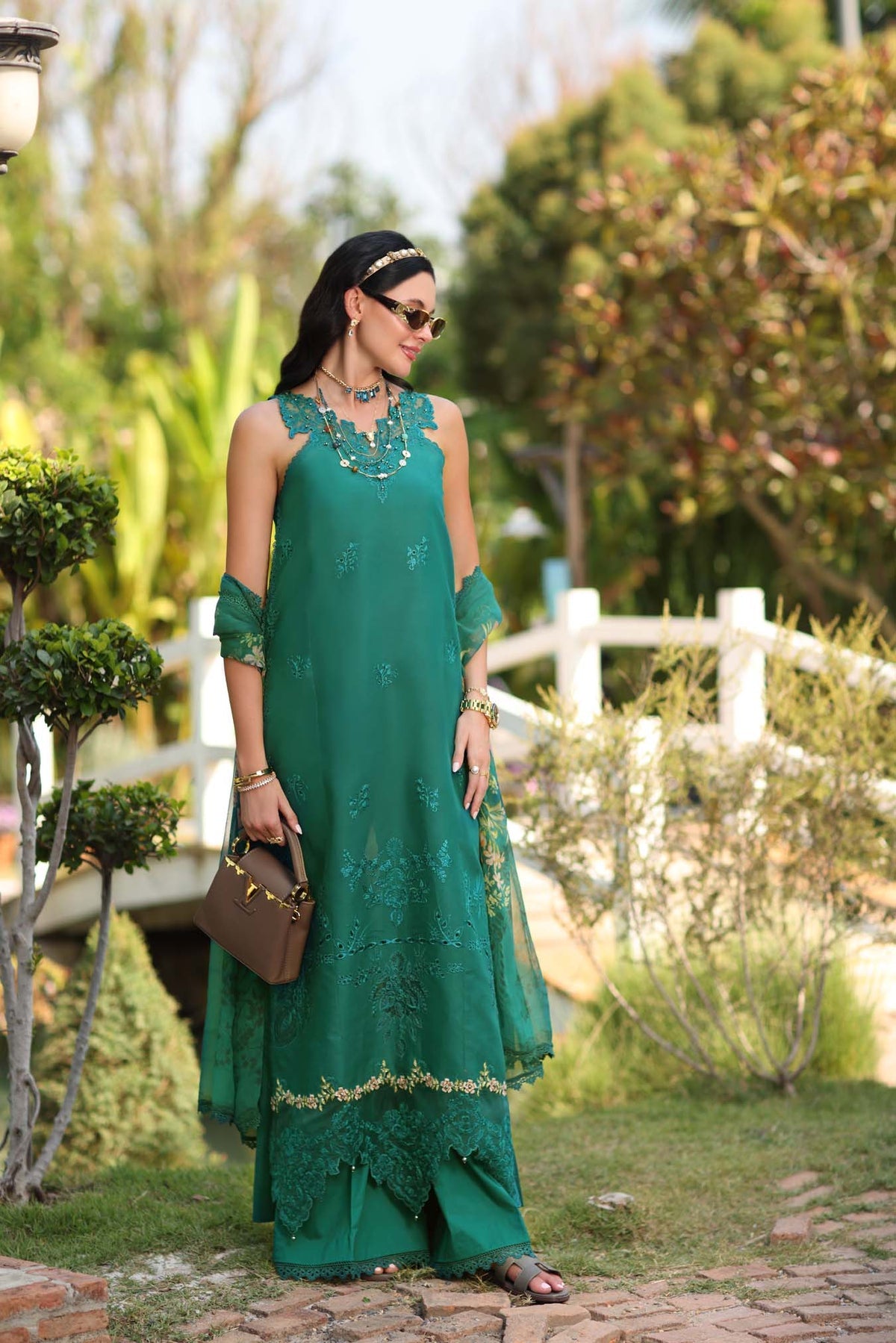 D2 – Peacock Green | Saadia Asad | Noor Eid Luxury Printskhas Collection 2026