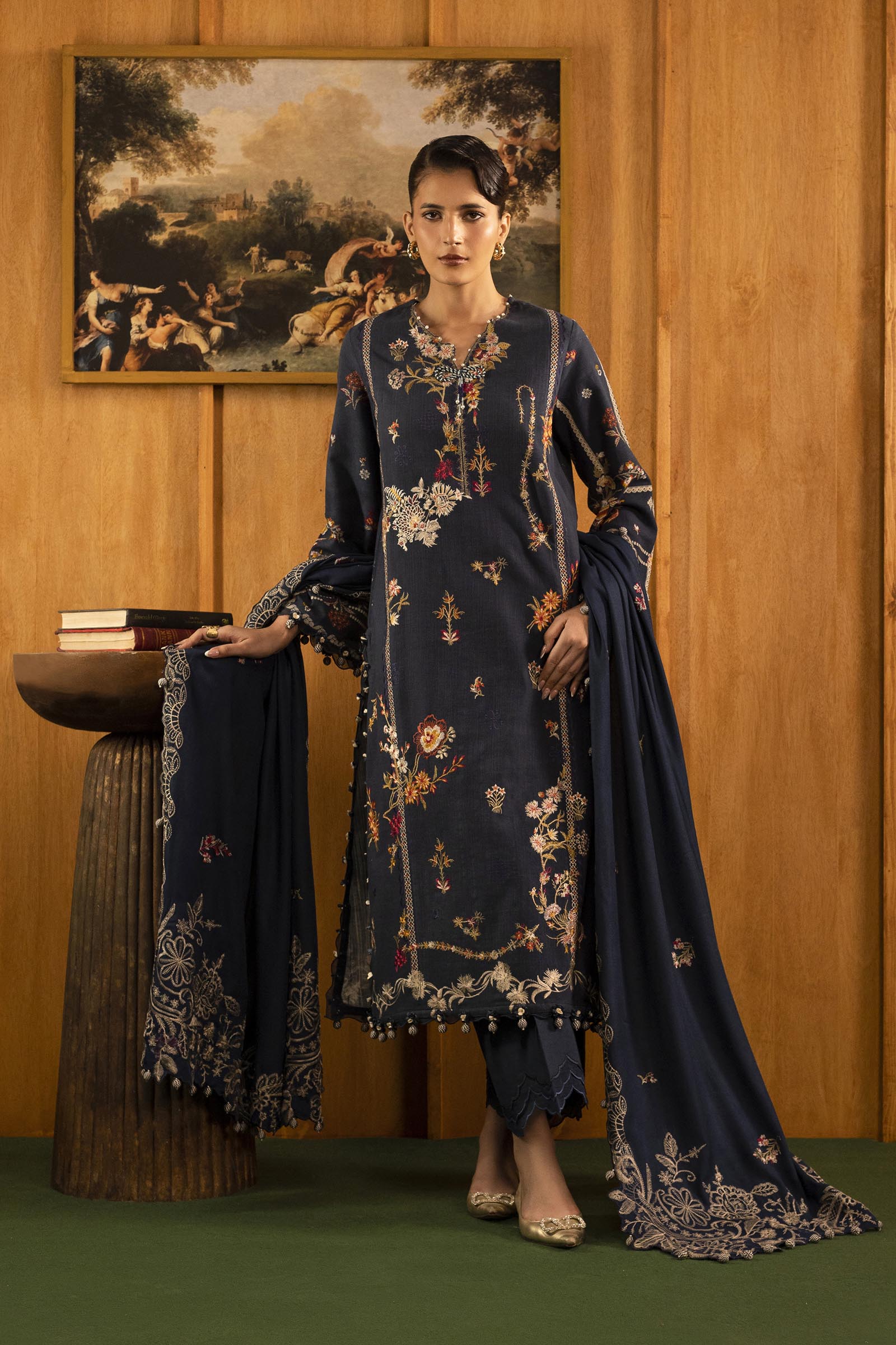 M253-02B-3CP | Sana Safinaz Muzlin Winter Collection 2025