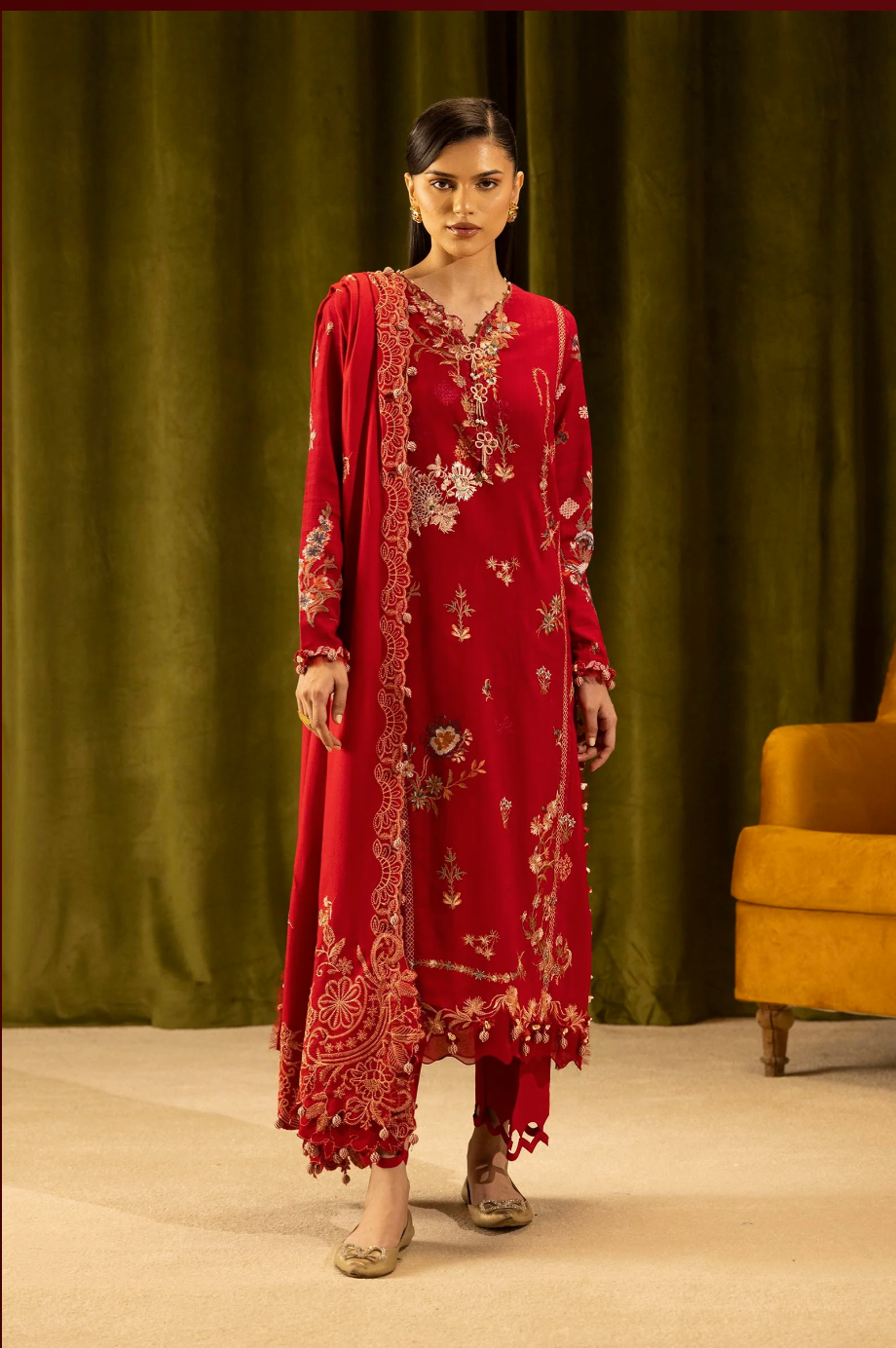 M253-02A-3CP | Sana Safinaz Muzlin Winter Collection 2025
