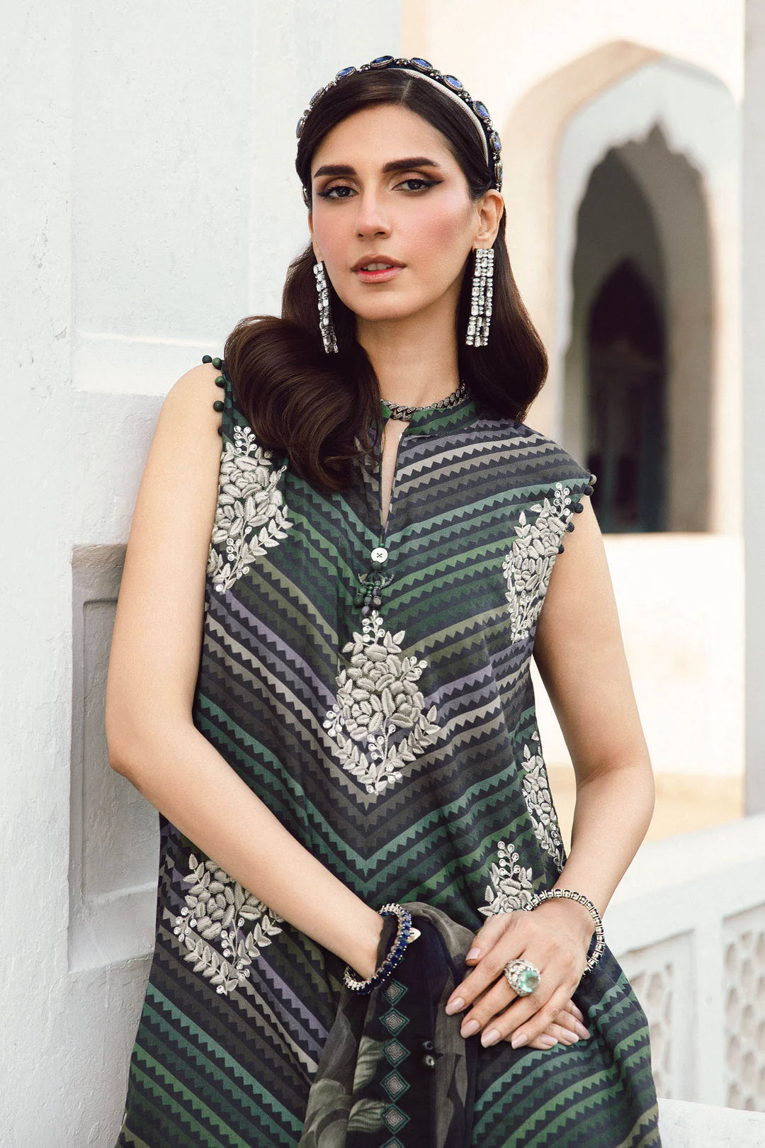 Maria B Mprints Rani Mahal Fall | Design # 5A Unstitched | Collection 2025