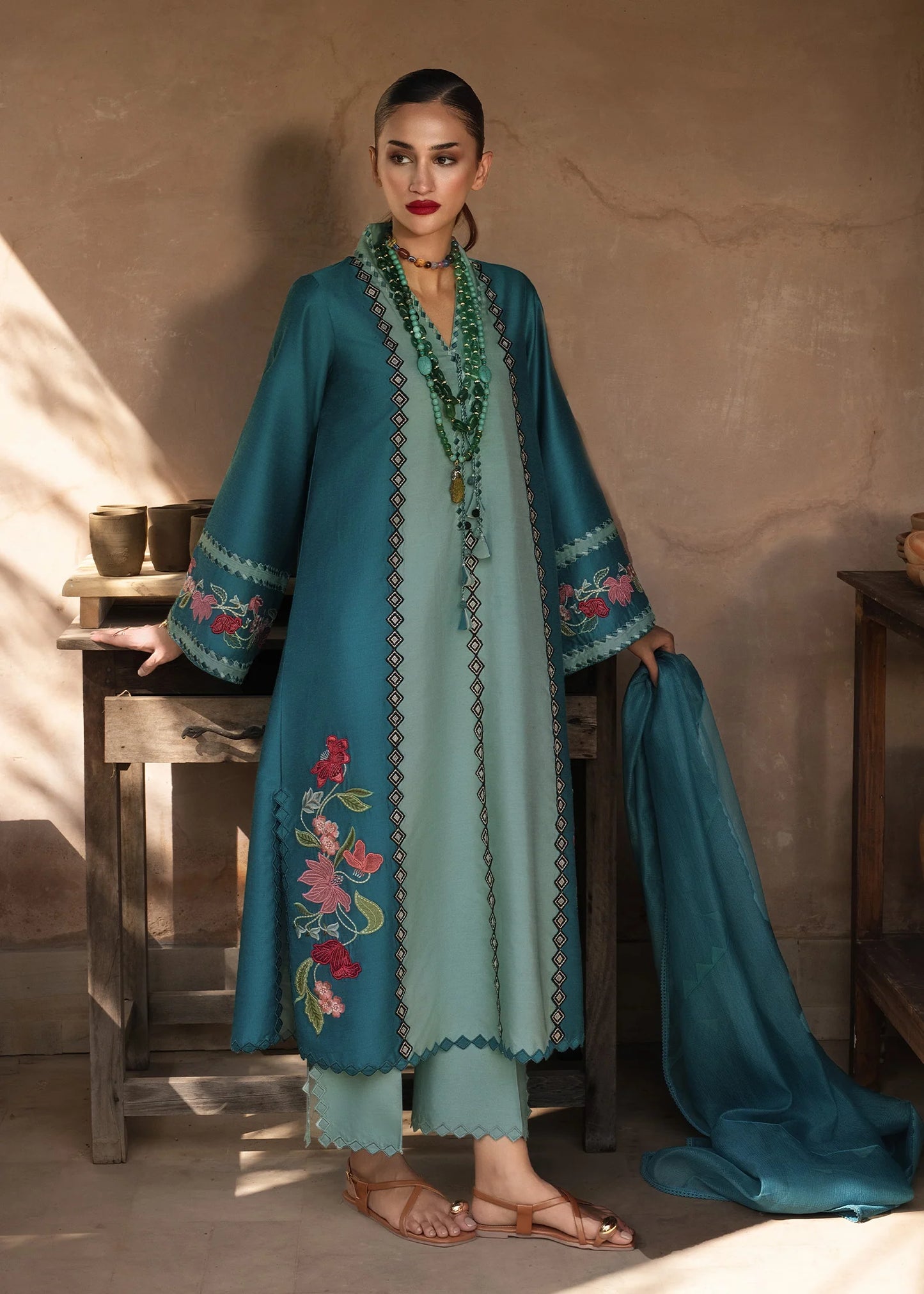 Rani Vogue (Turquoise) | Crimson Mitti Winter Pret Collection 2025