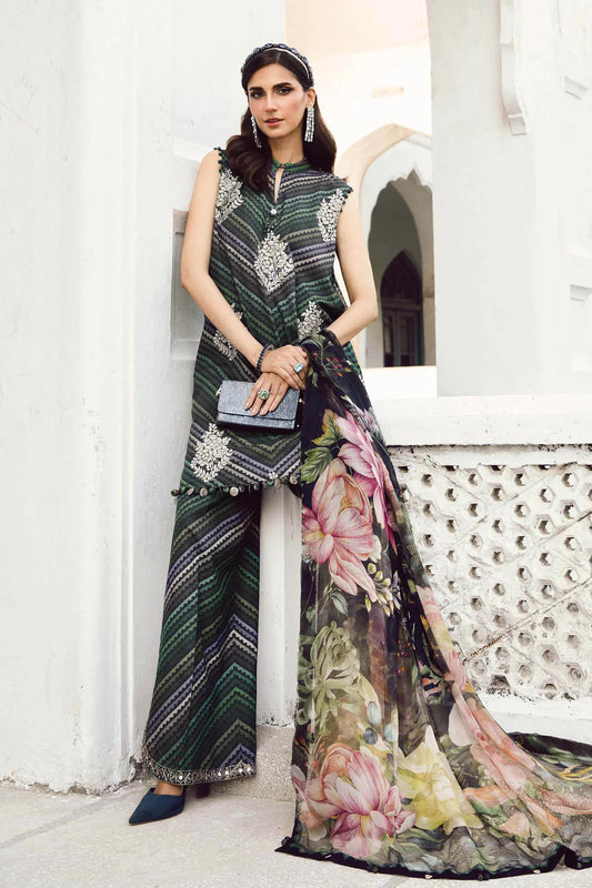 Maria B Mprints Rani Mahal Fall | Design # 5A Unstitched | Collection 2025