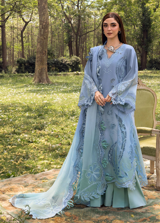 ALL THINGS OMBRE - D1 A | Crimson | Tasawar Luxe Lawn 2025