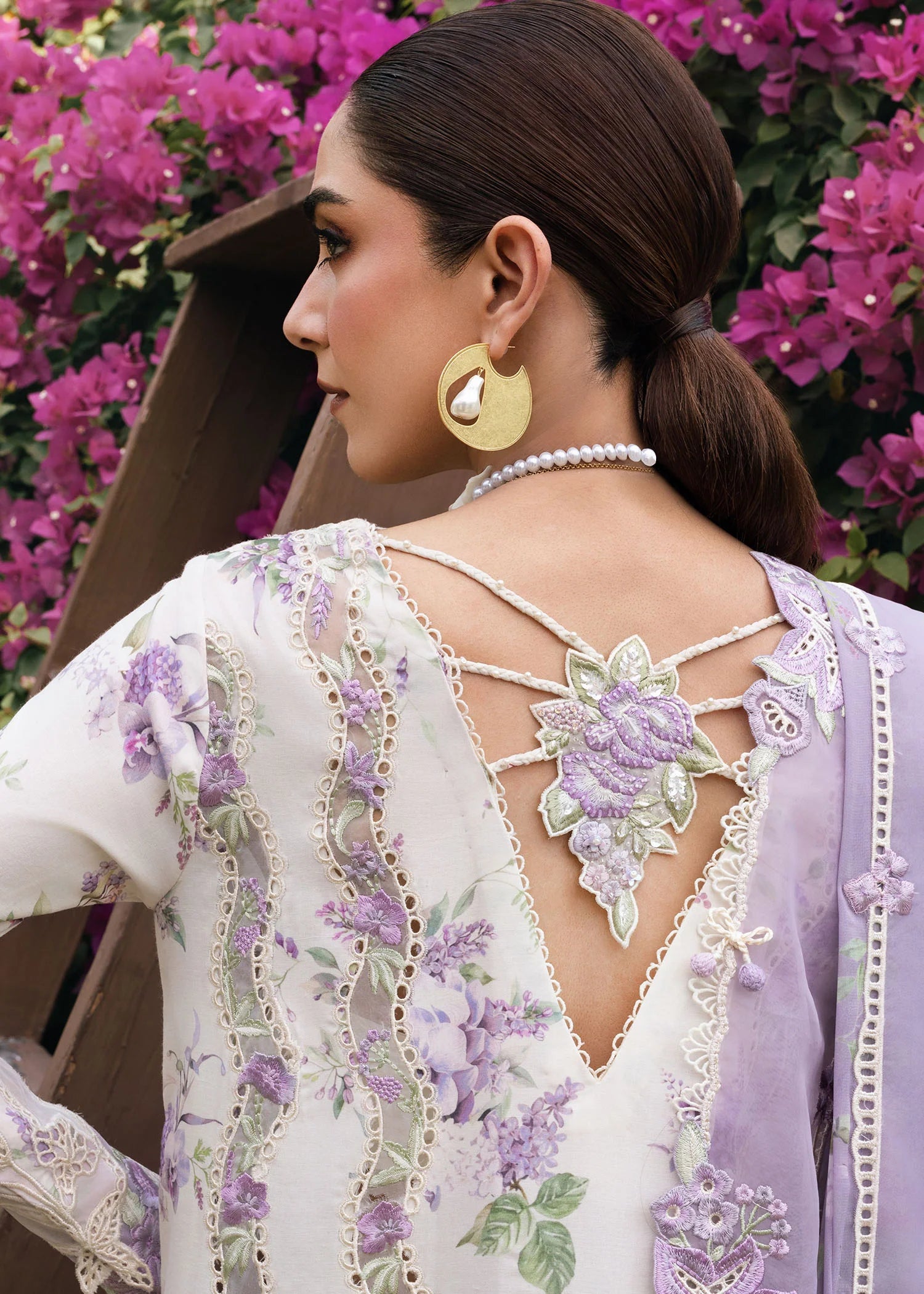 LAVENDER FALL - D5B | Crimson | Tasawar Luxe Lawn 2025