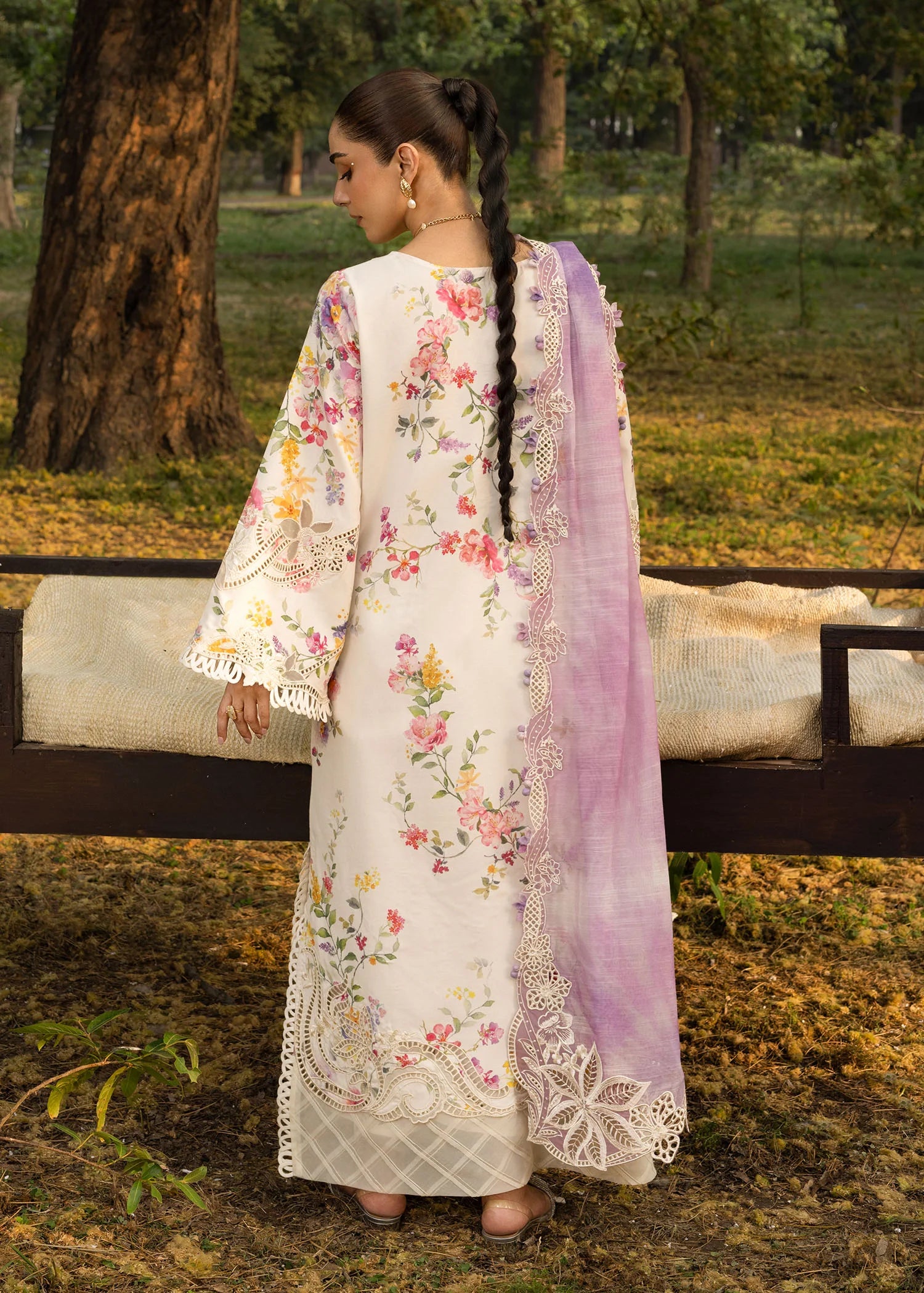PETALS AND PROMISES - D2B | Crimson | Tasawar Luxe Lawn 2025