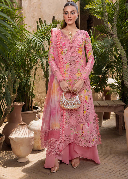 PETALS AND PROMISES - D2A | Crimson | Tasawar Luxe Lawn 2025