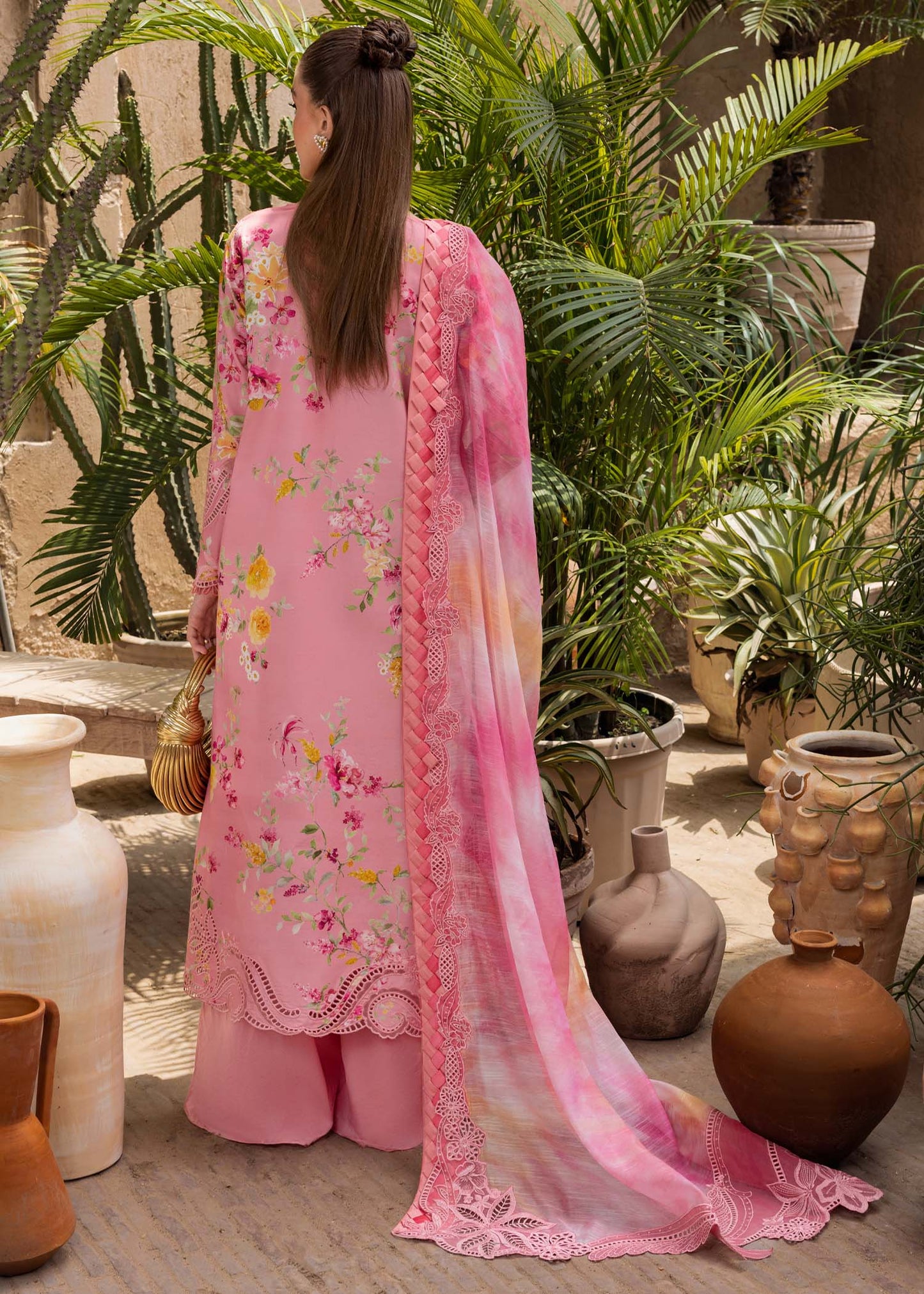 PETALS AND PROMISES - D2A | Crimson | Tasawar Luxe Lawn 2025