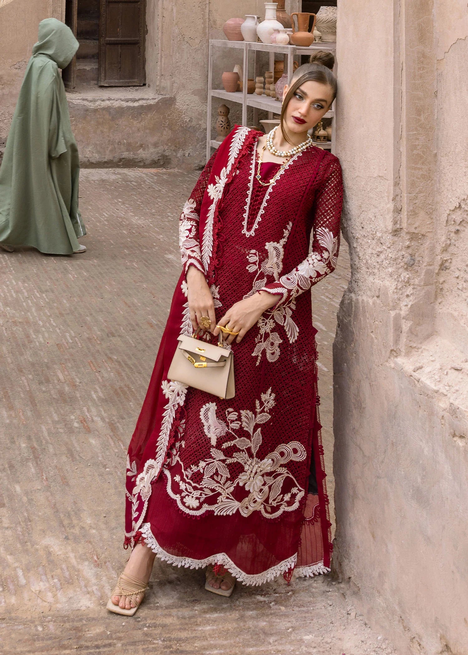 ONE TRUE LOVE - D6A | Crimson | Tasawar Luxe Lawn 2025