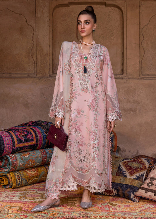 LAVENDER FALL - D5A | Crimson | Tasawar Luxe Lawn 2025
