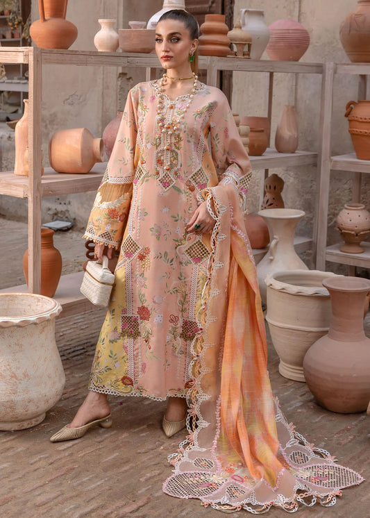 BONJOUR AND BLOOM - D4B | Crimson | Tasawar Luxe Lawn 2025