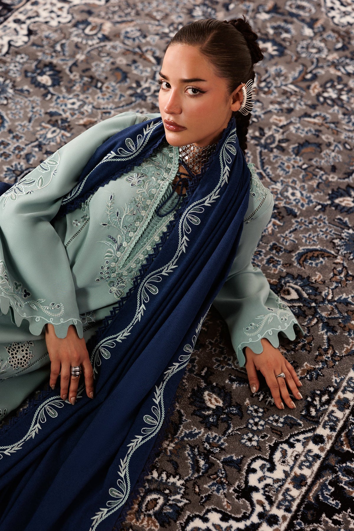 QLW-11 TALIYA | Qalamkar | Qline Linen Collection 2026