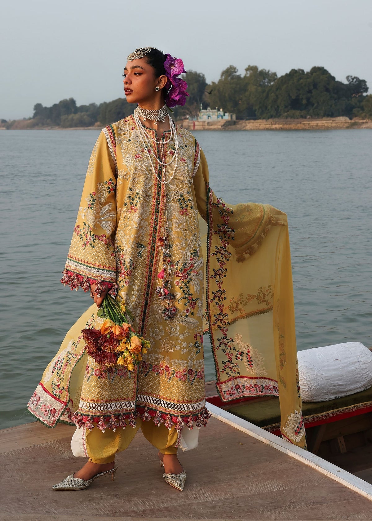 Ochre | Hussain Rehar | Kalabagh Luxury Lawn Collection 2026