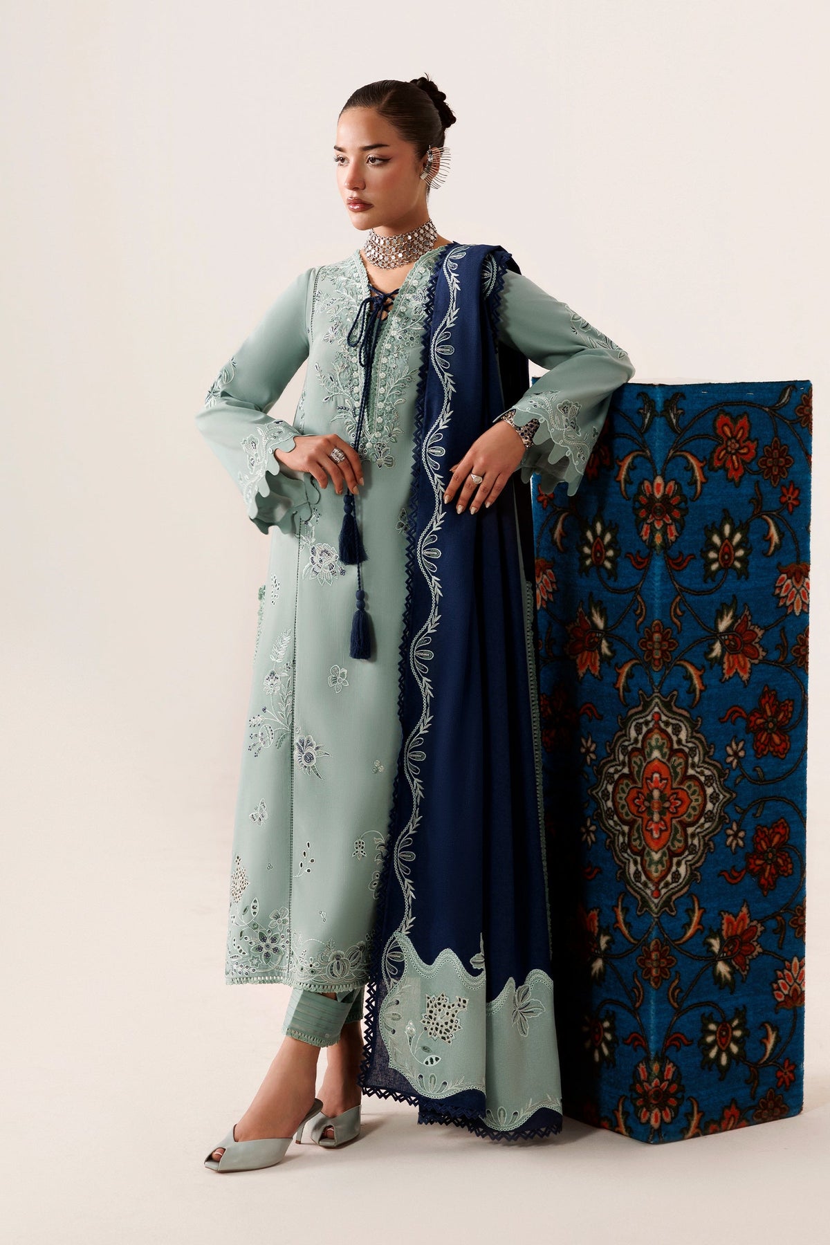 QLW-11 TALIYA | Qalamkar | Qline Linen Collection 2026