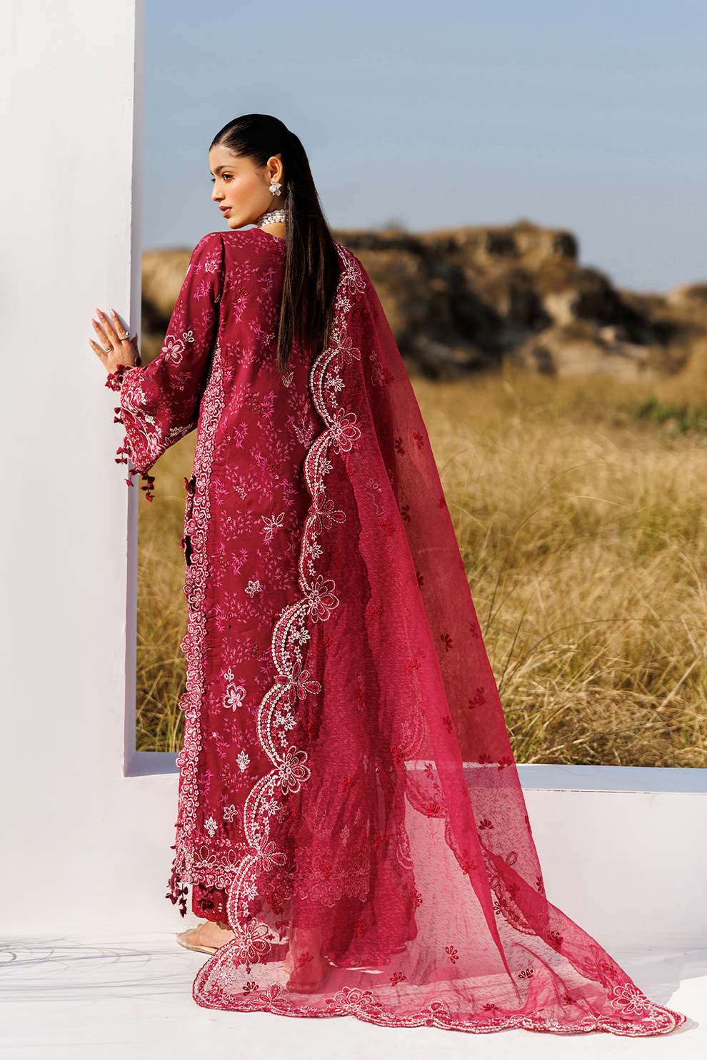 RADIANT ROSE |  Emaan Adeel | Sunlit Groove Luxury Lawn Unstitched Collection 2026