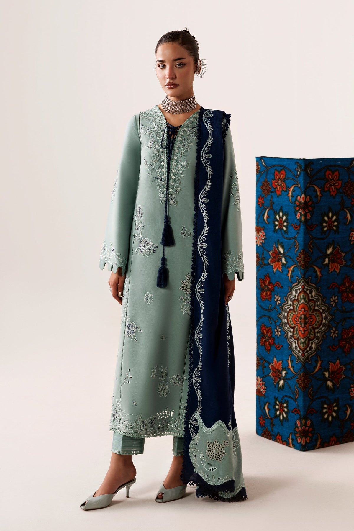 QLW-11 TALIYA | Qalamkar | Qline Linen Collection 2026