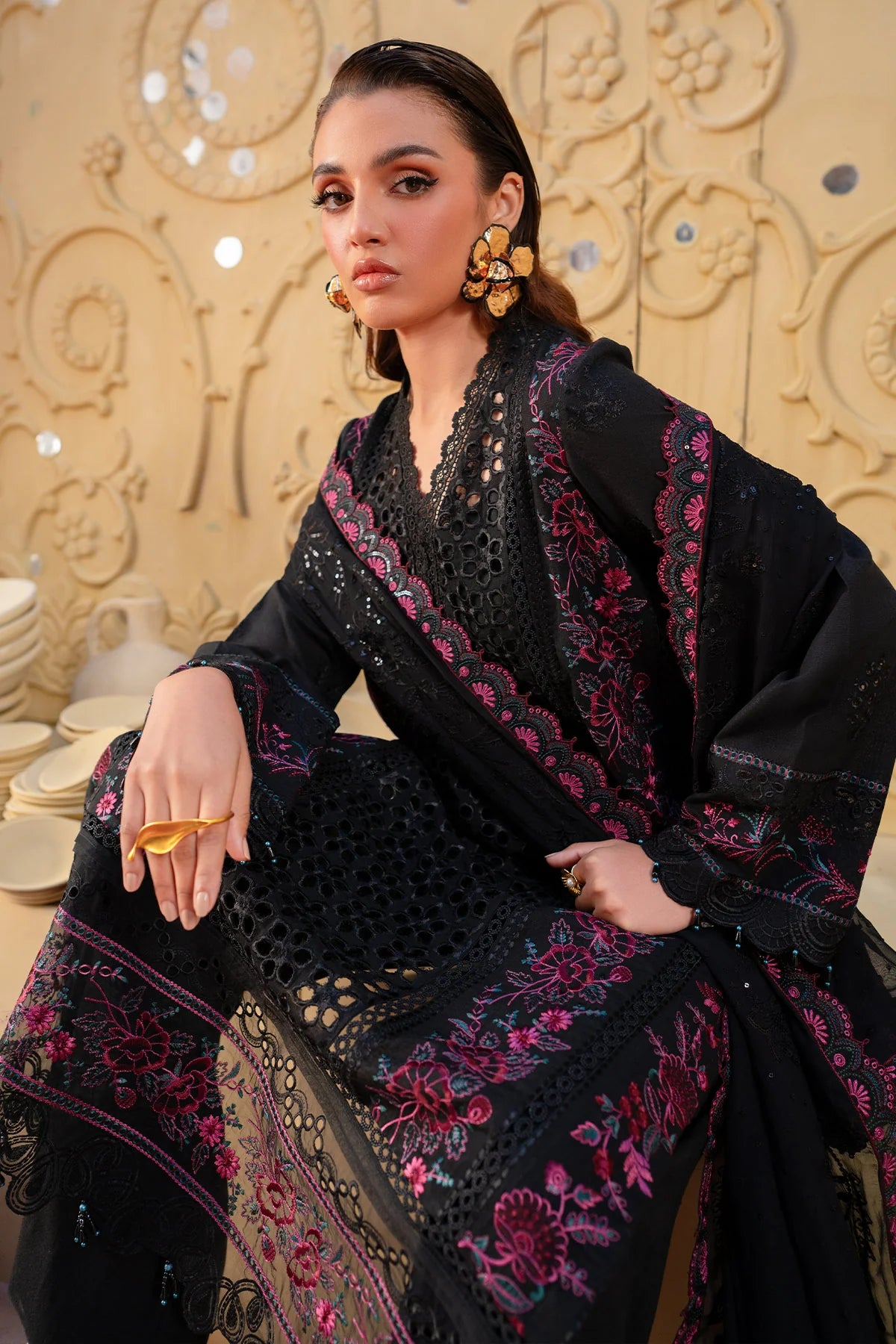 NE-135 | Nureh | Unstitched Karandi Collection 2025