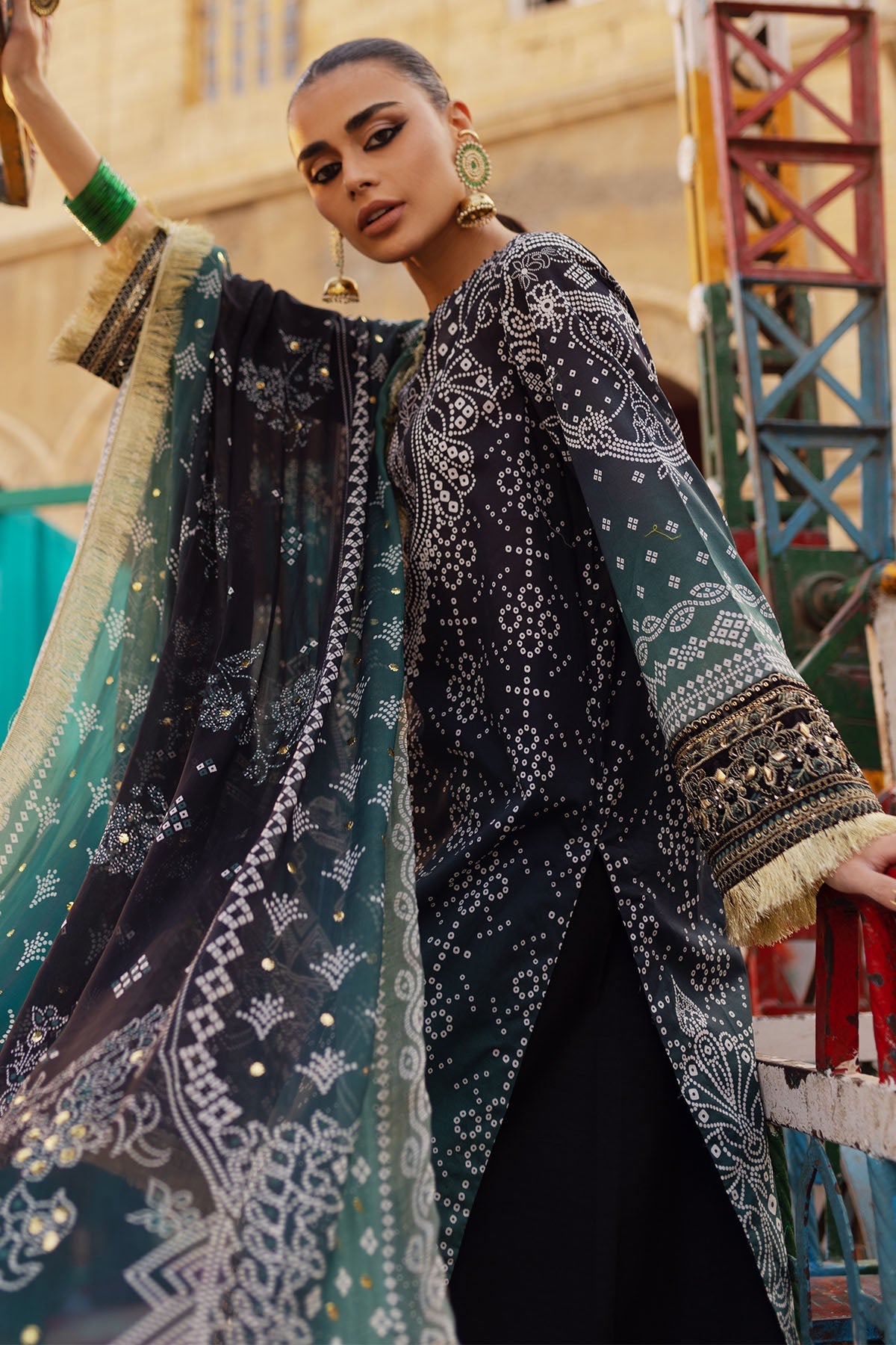 NS-129 | Nureh | Bazaar Volume 2 Lawn Collection 2024