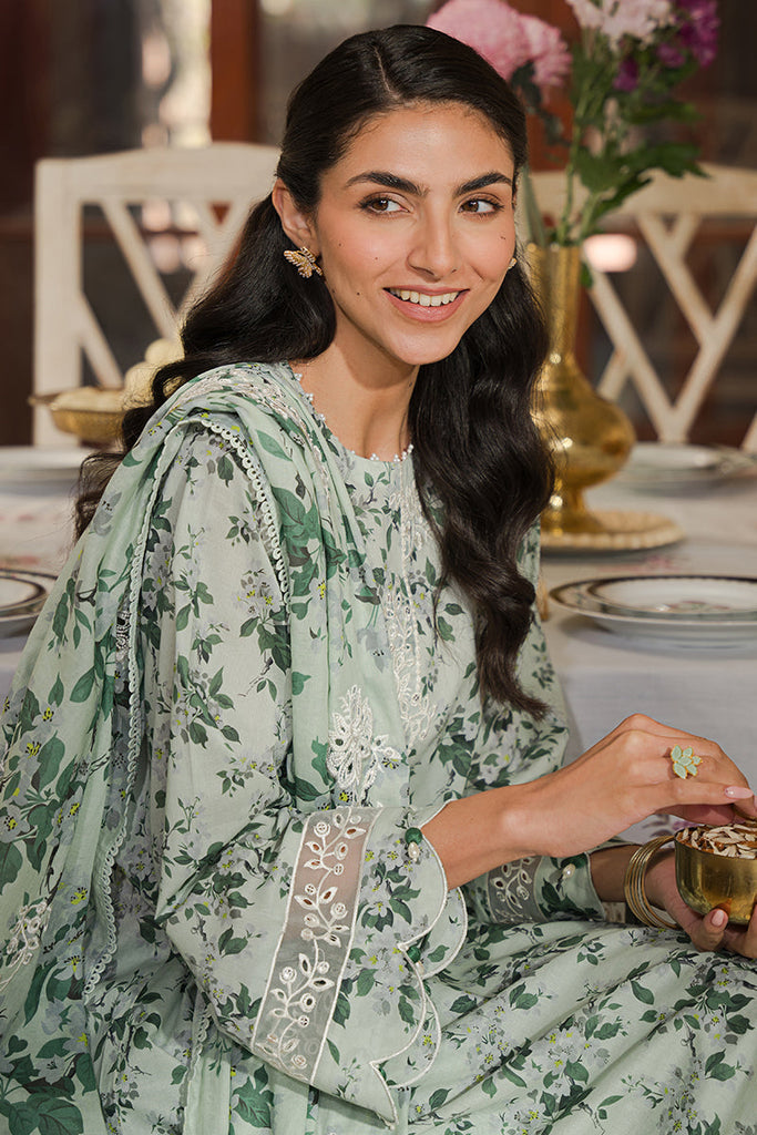 SAGE SILT | Cross Stitch | Unstitched Eid Lawn 2024