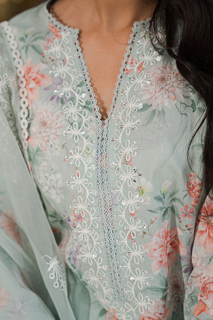 PEARL FLORAL | Cross Stitch | Unstitched Eid Lawn 2024