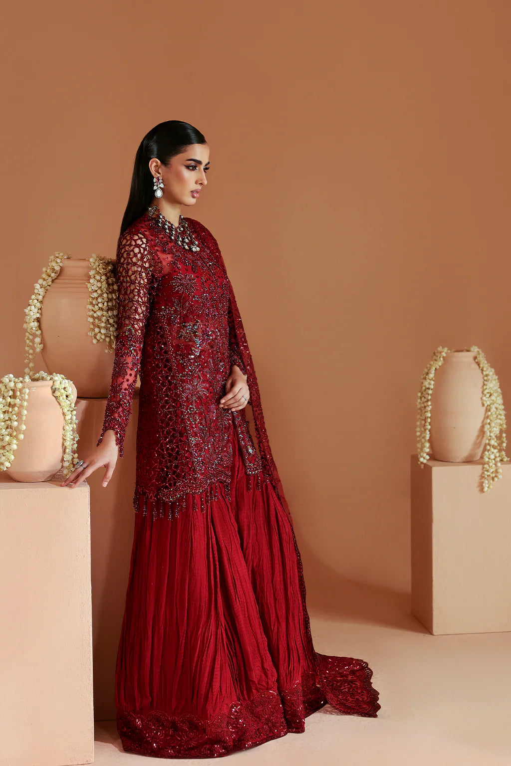 Emaan Adeel Celestique Wedding Formals | Design Scarlet  | Unstitched Collection 2025